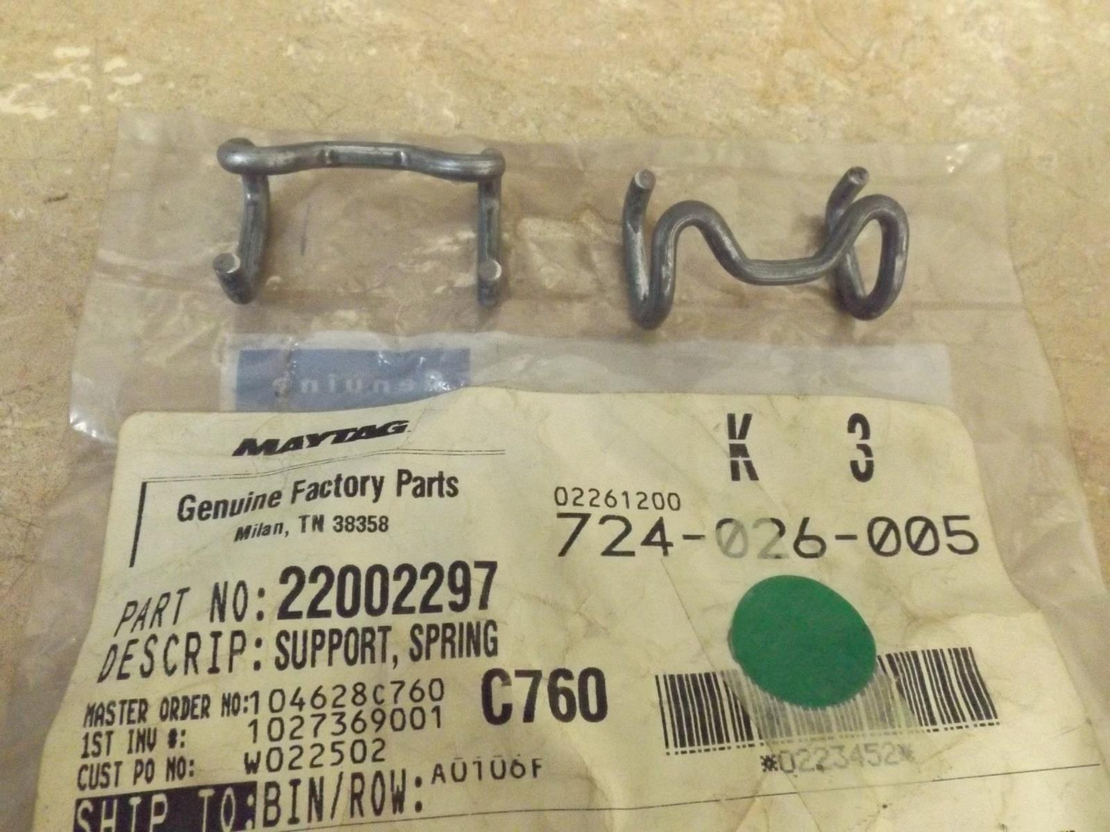 WHIRLPOOL DRYER 22002297 Support, Spring (NEW) WHIRLPOOL DRYER 22002297 Support, Spring (NEW)